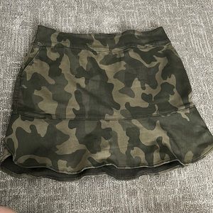 White House Black Market Camouflage Mini Skirt